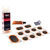 Velox Kit riparazione camera d'aria MTB rinforzo, scatola 8 patch 25 mm + 2 patch 35 x 25 mm + 1 pacth 50 x 30 mm + colla 5 g + rape acciaio con istruzioni Velox