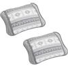 Generico 2 x Scaldamani Morbido Innoliving INN-765 Scaldino Elettrico, Materiale Sintetico, Grigio, 20x7x13 cm