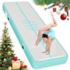 YITAHOME 3M Air Turn TrackMatte, Air Matte Track con pompa ad aria elettrica, 10 cm di altezza, tappetino gonfiabile, per allenamento, yoga, fitness, verde