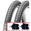 CST 2 COPERTONI + 2 CAMERE D'ARIA NERI C-1446 (47-507) 24 X 1.75 PER BICI BICICLETTA CITY BIKE ELETTRICA E-bike Approved 25 km/h