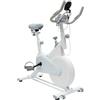HIKUUER Cyclette Indoor Bianca, Bici da Spinning Fitness Regolabile per Allenamento Casa, Display LCD, Resistenza Silenziosa, Comoda, Volano 4 kg, Donna & Uomo