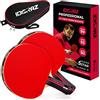 Idoraz Set di 2 racchette professionali da ping pong con custodia per il trasporto, in gomma approvata ITTF per tornei, ottima racchetta da ping pong