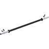GORILLA SPORTS® Bilanciere - Aerobico, 130 cm, Diametro 30 mm, per Dischi Standard, 2 Chiusure a Molla, Max. 100 kg, Impugnatura Gommata, Cromato, Nero - Barra per Aerobica, Sbarra, Sollevamento Pesi