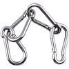 SYDARSYN Moschettone 4 x 40 mm Moschettoni in Acciaio Inox per Viaggi, Campeggio, Escursionismo, Pesca,Portachiavi, Guinzaglio per Cani