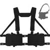 SIANKO Multifunzione Tactical Chest Rig Expansion Pack, grande capacità Molle Storage Pouch Organizer Bag,Airsoft Paintball Militare vario Carrier (Chest Rig/Nero)