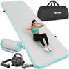 tectake® Tappetino Gonfiabile per Allenamento, Fitness, Materasso Gonfiabile con Pompa Elettrica, 4 Maniglie, Borsa per Trasporto, Kit di Riparazione, PVC Idrorepellente