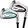 golfaom Mazza da golf in ferro n. 5/6/7/8/9/P/S destrorsi con soppalco da 27 a 54 gradi per uomini, donne, adulti, pratica golf in mazze singole (n. 6, donna-carbonio)