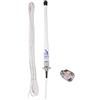 Banten 20300 - 1 Antenna VHF per embaraciones A Motore - 25 cm - acabod in Bianco- Montaggio a supercifie - 6,6 Metri di Cavo RG/58