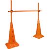 SPORTIKEL24 Set di ostacoli con 50 pali - 100 cm - Arancione - Ostacolo da allenamento con altezza regolabile - Ostacolo a innesto per agilità, calcio e sport cinofilo