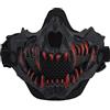 WarmHeartting Maschera di zanne traspirante Airsoft maschera mezzo viso per paintball militare tattico Halloween Cosplay