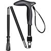 MaGiLL Bastone pieghevole con impugnatura curva Bastone da trekking retrattile ultra corto Bastone da trekking in carbonio al 99% Bastone da trekking all'aperto Stampella a forma di T