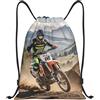 SMAZDFXX Zaino con coulisse Borsa sportiva da palestra Motocross Borse con coulisse per palestra Sport Yoga Viaggio Medio
