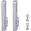 Vasiumic Prolunga freno a V per biciclette pieghevoli, adattatore per ruote da 406 a 451 con sedile regolabile, pinza in lega di alluminio per 14-20 pollici modificata (argento)