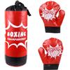 brooksnaji Set Da Allenamento Per Boxe Per Bambini - Sacco E Guanti Da Boxe Professionali | Sacco Di Sabbia Per Bambini E Adolescenti Per Esercitarsi Con Pugni E Calci, Allenamento Sicuro Nella Palestra Di Casa,