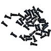 SLE SPOKES, nippli per i raggi della bicicletta, 12 mm e 16 mm, 36 pezzi, in acciaio zincato, color argento e nero, Nero , 12mm