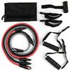 GREEN HILL Bande Elastiche Tubo Set 9 Pezzi Fitness Allenamento Pilates Home Gym Maniglie CAVIGLIERE COMBINABILE