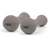 Phoenix Fitness RY927-2 Manubri Pesi Per Esercizi A Casa Uomini, Donne e Bambini Braccio Pesi Manubri Pilates, Coppia, Gamma Di Peso 2 x 1,5 kg Grigio