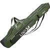 HUIOP 130 cm / 150 cm Borsa da pesca a tre strati portatile pieghevole canna da pesca mulinello Tackle Tool Carry Case Carrier Travel Bag,Borsa per attrezzatura da pesca