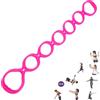 LACANEA Miracle Miles - Fascia elastica per esercizi di resistenza, 7 anelli, per yoga, stretching, braccia, spalle, piedi, gambe, glutei, fitness, casa, palestra, fisioterapia (rosa)