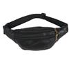Generic Marsupio da uomo in pelle, da lavoro, in pelle, per attività all'aperto, viaggi, borsa da petto da uomo, leggings da allenamento da donna, marsupio a vita alta (nero, taglia unica)
