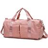 Hixingo 45L Borsa Palestra con Scomparto per Scarpe, Borsone Viaggio Borse Piscina Sportiva Duffel Bag per Uomo Donna Pieghevole Borsa a Tracolla Campeggio (45L,Rosa)
