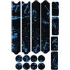 DualColorStampe Adesivi Protettivi Telaio Bici - Kit Stickers Universali Anti-Graffio per Mountain Bike, BMX e Corsa - Design Racing Nero Blu B0218
