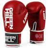 GREEN HILL Guanti Boxe Lion GUANTONI ANTISHOCK Pugilato Pelle (Blu, 10. oz)