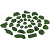 ALPIDEX 35 Prese d'Arrampicata | Superficie Arrampicata 3-5 m² | Dimensioni L, M, S | Set di d'Arrampicata | Blocchi Arrampicata | Resistente alle Intemperie, Colore:Verde-Screziato