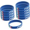 BESPORTBLE 10Pcs Italia Paese Braccialetti in Silicone di Sport del Braccialetto per Il 2022 Coppa del Mondo di Silicone Braccialetto di Gomma Wristband di Sport 2021 di Champions