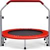 LIFEZEAL Trampolino Elastico Interno, Esterno, Tappeto Elastico Fitness, Rotondo 101cm, per Bambini, Adulti, con Manico Rimovibile, Borsa, Altezza Regolabile, Pieghevole, Saltarello, Salta, Max 150kg