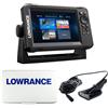 Klovoo Kit Ecoscandaglio GPS con Lowrance Eagle 7, Fishfinder GPS 7 IPS + Cover Parasole Inclusa, Con Trasduttore 50-200 HDI