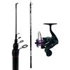 Kolpo Combo kit pesca bolognese con canna telescopica con anelli 5 mt + mulinello con bobina in alluminio