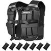 PROIRON Giubbotto Zavorrato Regolabile 10 kg, 20 pacchi di Pesi, Giubbotto ponderato con Striscia Riflettente per Allenamento della Forza, Jogging, casa, Palestra, Perdita di Peso, Nero