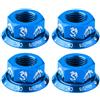 Tenlacum - Dadi per ruote da bicicletta, BMX, M10, per mozzo posteriore, 4 pezzi, colore: Blu