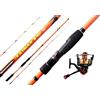 Pescasubito.com Combo Canna Kaiman 2.40Mt + Mulinello Teben da Pesca Calamari Seppie Seppia Eging