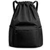 Hixingo Borsa con Coulisse Sacca Sportiva, Grande capacità Zaino Sacchetta da Palestra per Uomo Donna Adulto, Leggera Sacca Zaino per Palestra, Viaggi, Yoga, Piscina, Spiaggia (47x17x36cm,Nero)