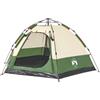 vidaXL Tenda da Campeggio Cabina 4 Persone Verde a Rilascio Rapido, tenda, tenda da esterno, tenda impermeabile, tenda da giardino, tenda leggera