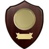 Hole Gadget ® | Crest Personalizzato con Base in Legno 22,5x18 cm Targa Personalizzata e Disco in Metallo Oro Premiazioni Personalizzate Istituzionali Ricordo e Ricorrenze (25.625C)