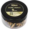 RifleCX - Pulitore per Canna - Filo per la Pulizia delle Armi - per Calibro 12GA - con 2 spazzole in Bronzo, Lunghezza 215 cm - per Rimuovere i residui di Sporco dalla Canna - Bore Snake