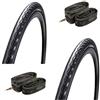 RMS N°2 Copertone 28 - 700 x 38 (40-622) Nero Bici + N°2 Camera d'Aria City Bike