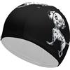 Buytruew Cuffia da nuoto unisex con simpatico cane dalmata impermeabile per capelli lunghi e corti