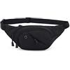 Lotisie Marsupio, Waist Fanny Pack Bag in Panno Oxford con Cinturino Regolabile per Corsa Sport, Esercizio Fisico, Viaggi, Ciclismo per Unisex Adulto, Nero