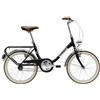 Adriatica Bazam - Bicicletta City Bike Unisex 20 Funny Vintage, Cambio Monomarcia a 1 Velocità, Telaio in Acciaio, Taglia 38, Nero
