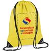 Stampasi Sacca in Nylon 210D (Giallo) 35×45 cm Personalizzabile con Stampa Digitale - Ideale per Sport, Palestra e Tempo Libero (Giallo)