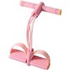 Saterkali Fasce di resistenza per pedali con manico, 6 tubi NBR elastici con coulisse ad alta resistenza alla trazione, per casa, palestra, yoga, gambe, esercizi addominali, portatile, rosa, L