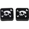 SGerste Cool Skull scheletro quadrato silicone racchetta ammortizzatore vibrazione ammortizzatore 2 pezzi (nero)