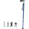 Cvoateo Bastoncini da trekking Bastone da passeggio in titanio-telescopico a 4 sezioni 3 altezze regolabili canna portatile ultra luce adatto per lo zaino in spalla(1PC)