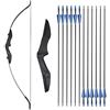 SHARROW Takedown Arco Ricurvo e Set di Frecce Tiro con l'arco 30-40lbs con 12pcs Frecce in Fibra di Vetro per Giovani Adulti Principianti (Nero, 40lbs)