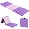 COSTWAY Tappetino da Yoga Spesso, Tappetino Fitness Pieghevole e Portatile con Imbottitura in EPE, Cerniera e Maniglie, Materassino Allenamento da Casa e Palestra, 180 X 60 X 5 cm