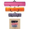 Pmsanzay Set di 3 supporti per rullo in schiuma da parete e tappetino da yoga, ganci regolabili flessibili - ideale per casa, piccoli studio, classe fitness o uso commerciale